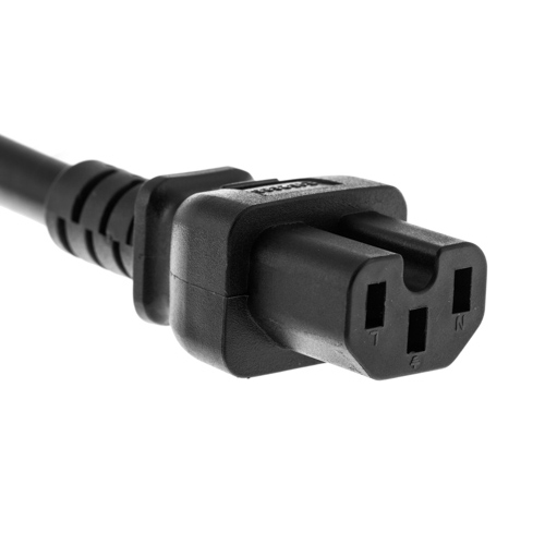 C15 power cable, typically used for high-power equipment such as servers and computers