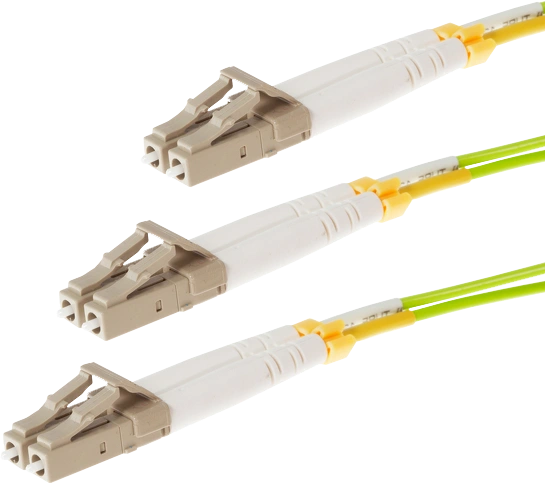 OM5 fiber optic cables showcasing advanced high-speed connectivity features